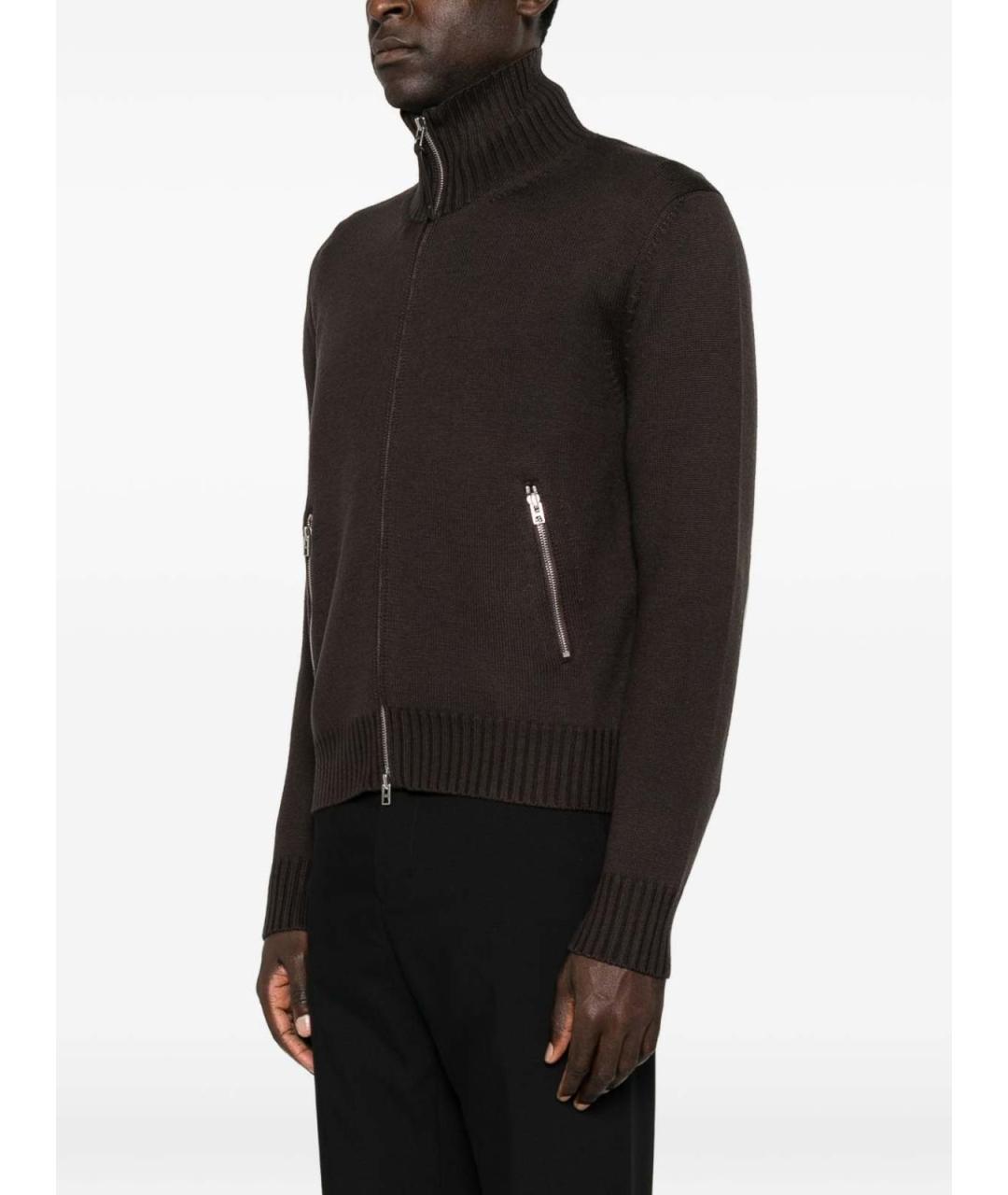 TOM FORD Коричневый шерстяной кардиган, фото 3
