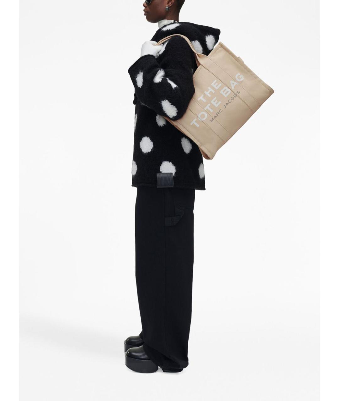 MARC JACOBS Бежевая тканевая сумка тоут, фото 4