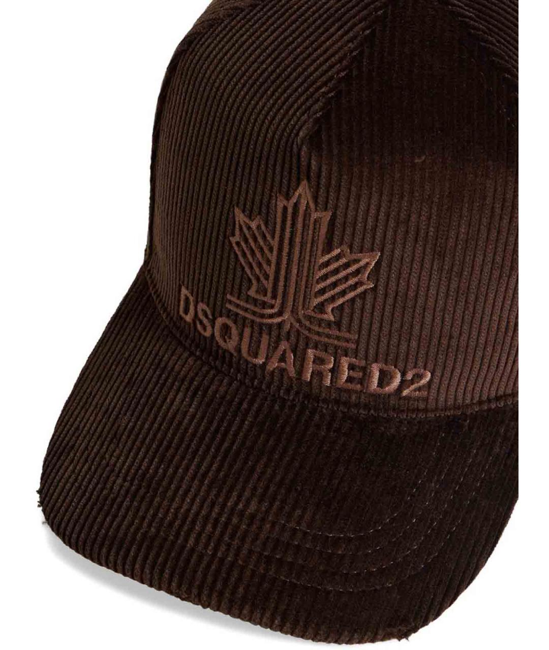 DSQUARED2 Коричневая хлопковая кепка/бейсболка, фото 2