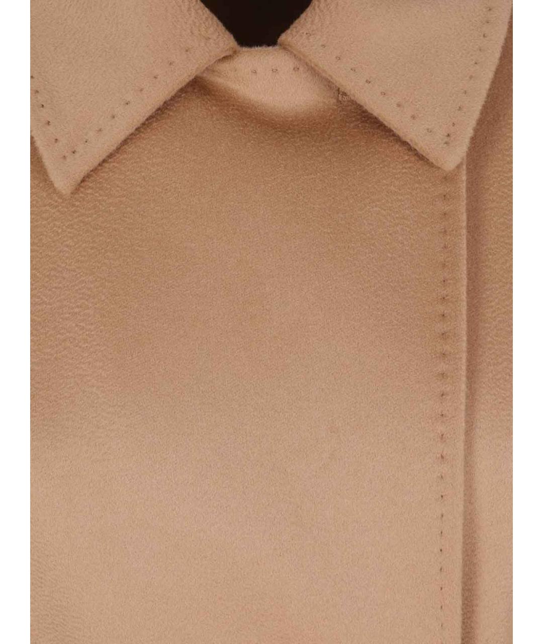 MAX MARA STUDIO Бежевое шерстяное пальто, фото 4