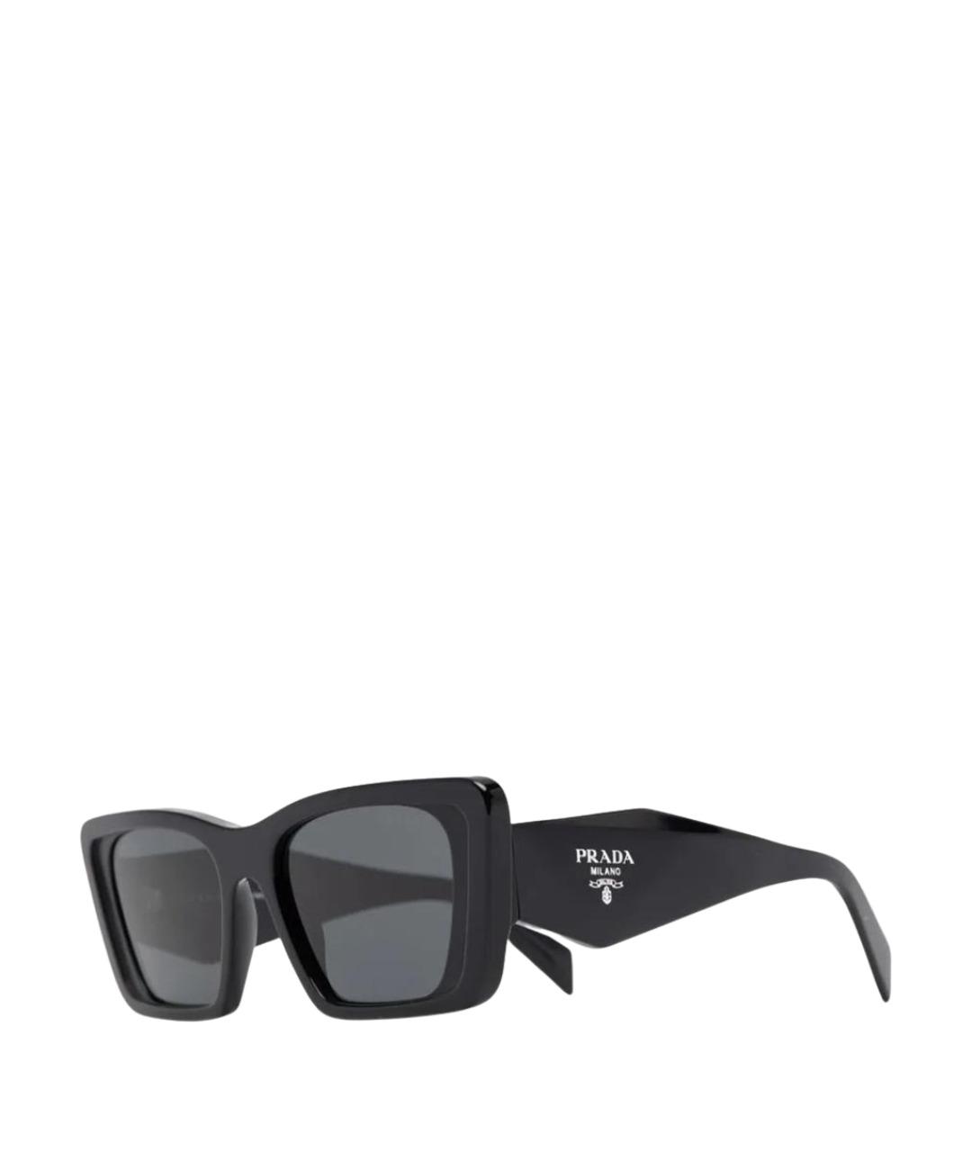 PRADA Черные пластиковые солнцезащитные очки, фото 1