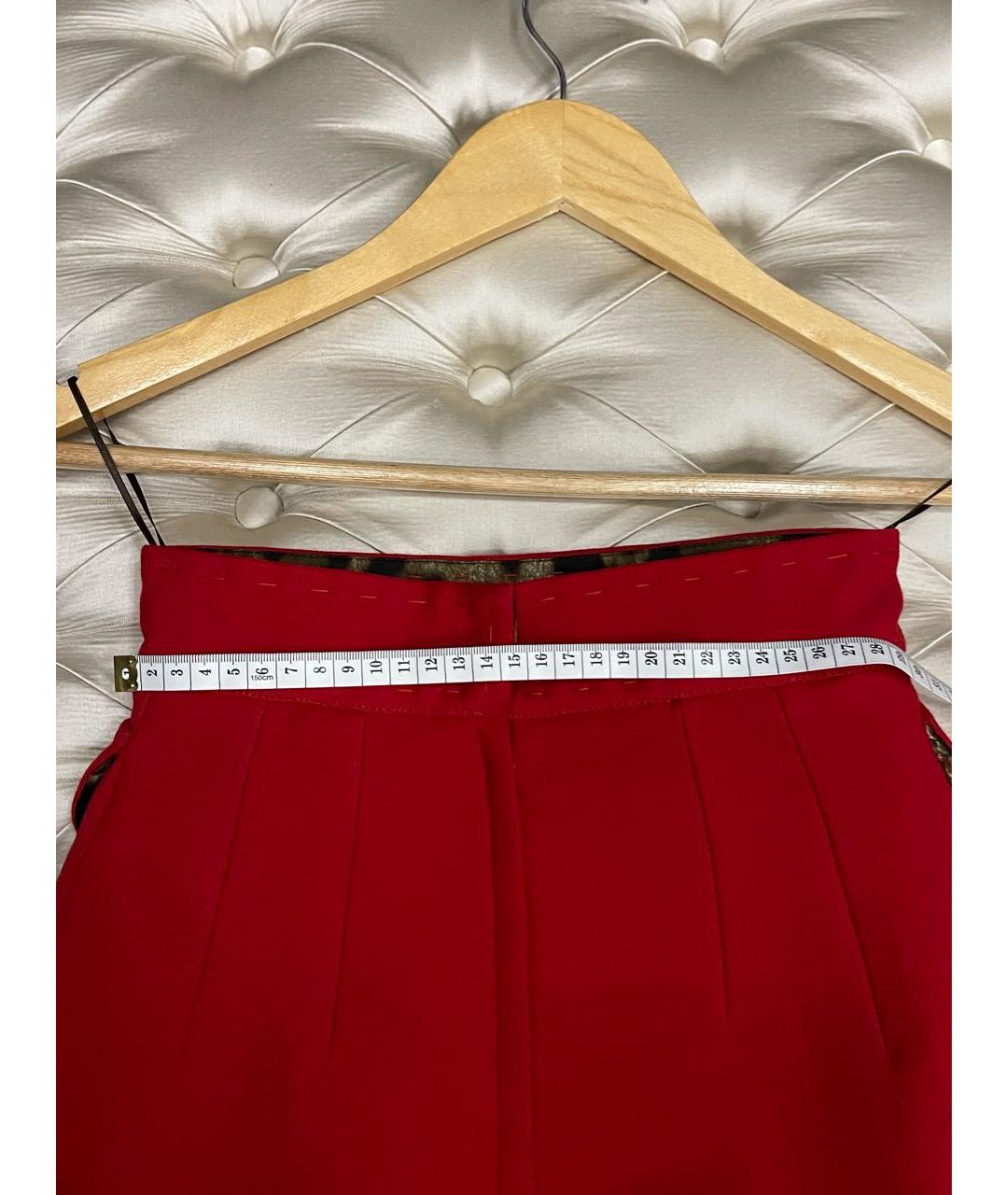 DOLCE&GABBANA Красная креповая юбка мини, фото 3