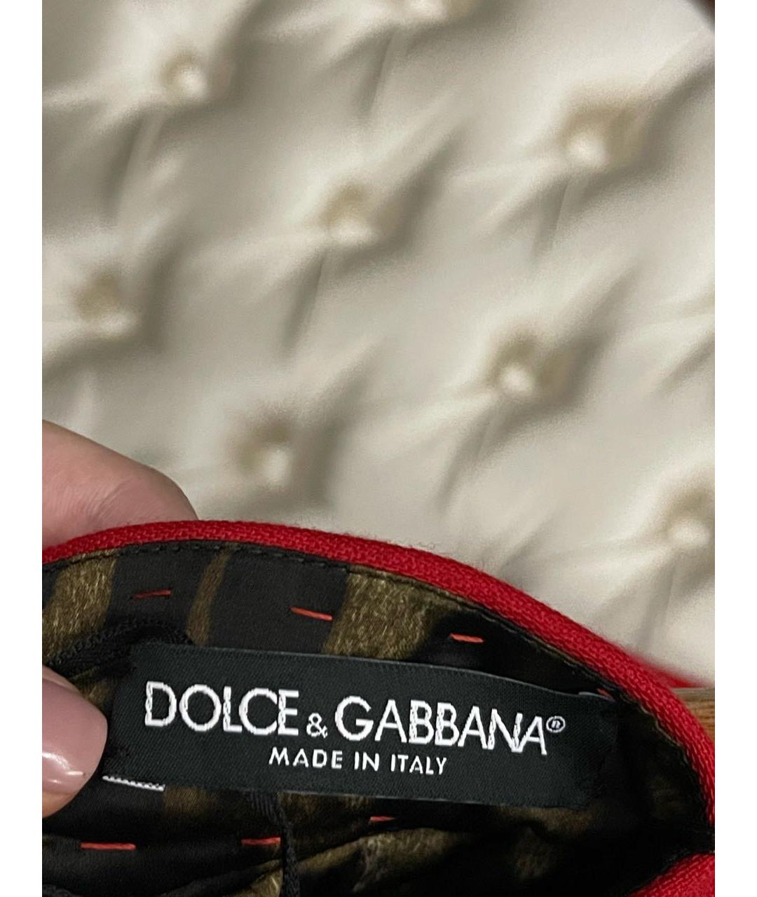DOLCE&GABBANA Красная креповая юбка мини, фото 5