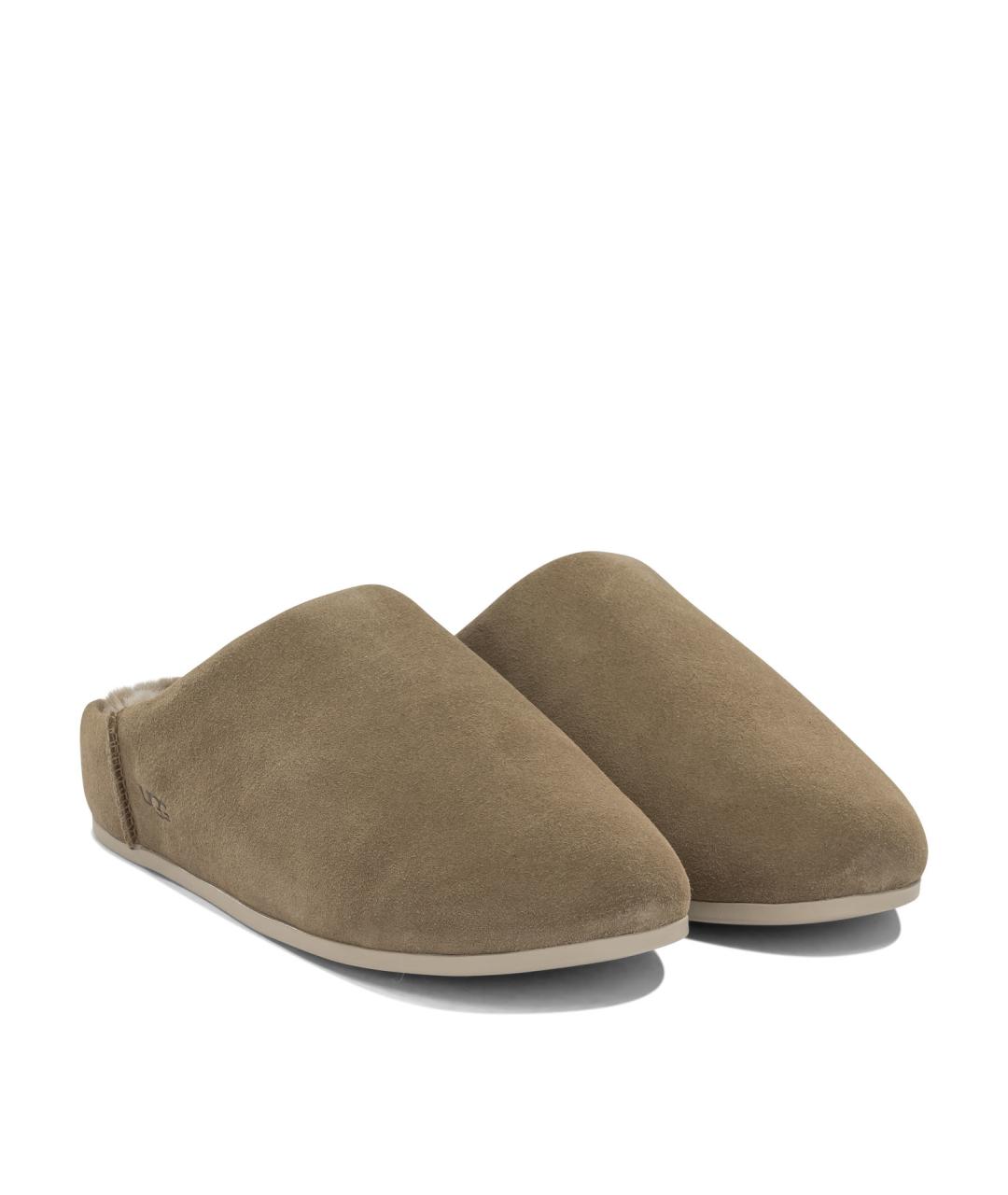 UGG Коричневые замшевые сабо, фото 2