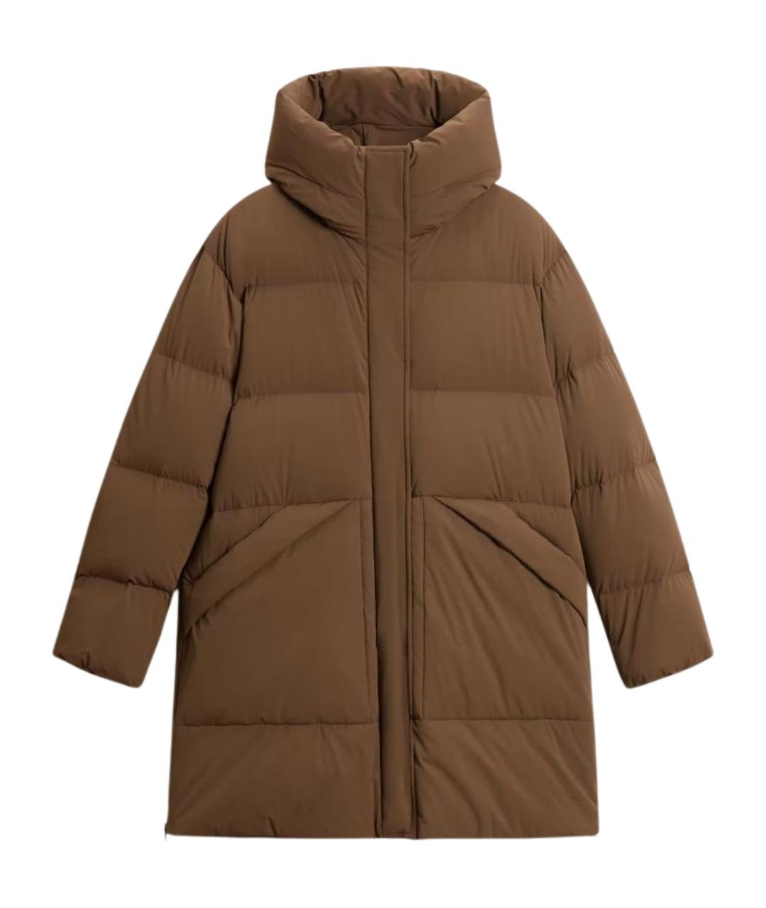 WOOLRICH Коричневый пуховик, фото 1