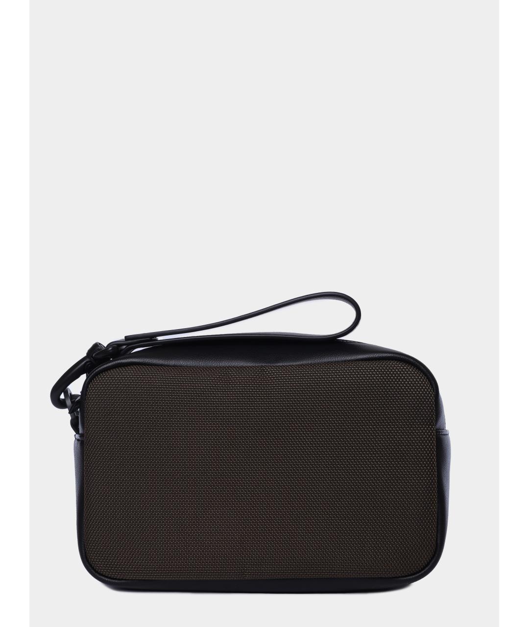 ARMANI EXCHANGE Коричневая барсетка из искусственной кожи, фото 4