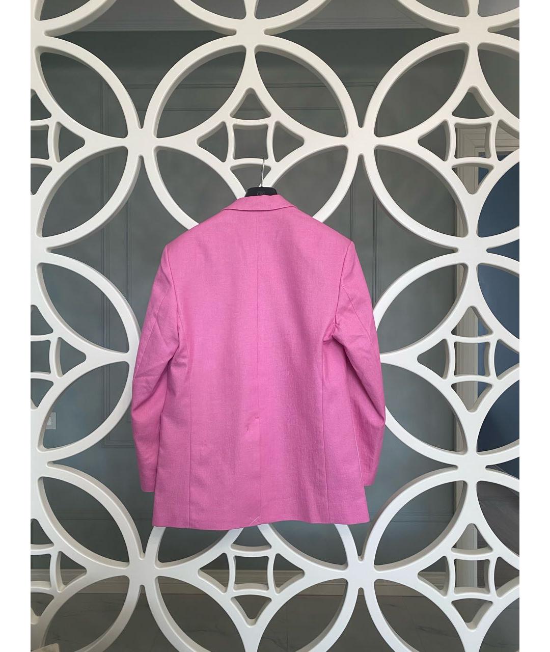 JACQUEMUS Розовый льняной жакет/пиджак, фото 2