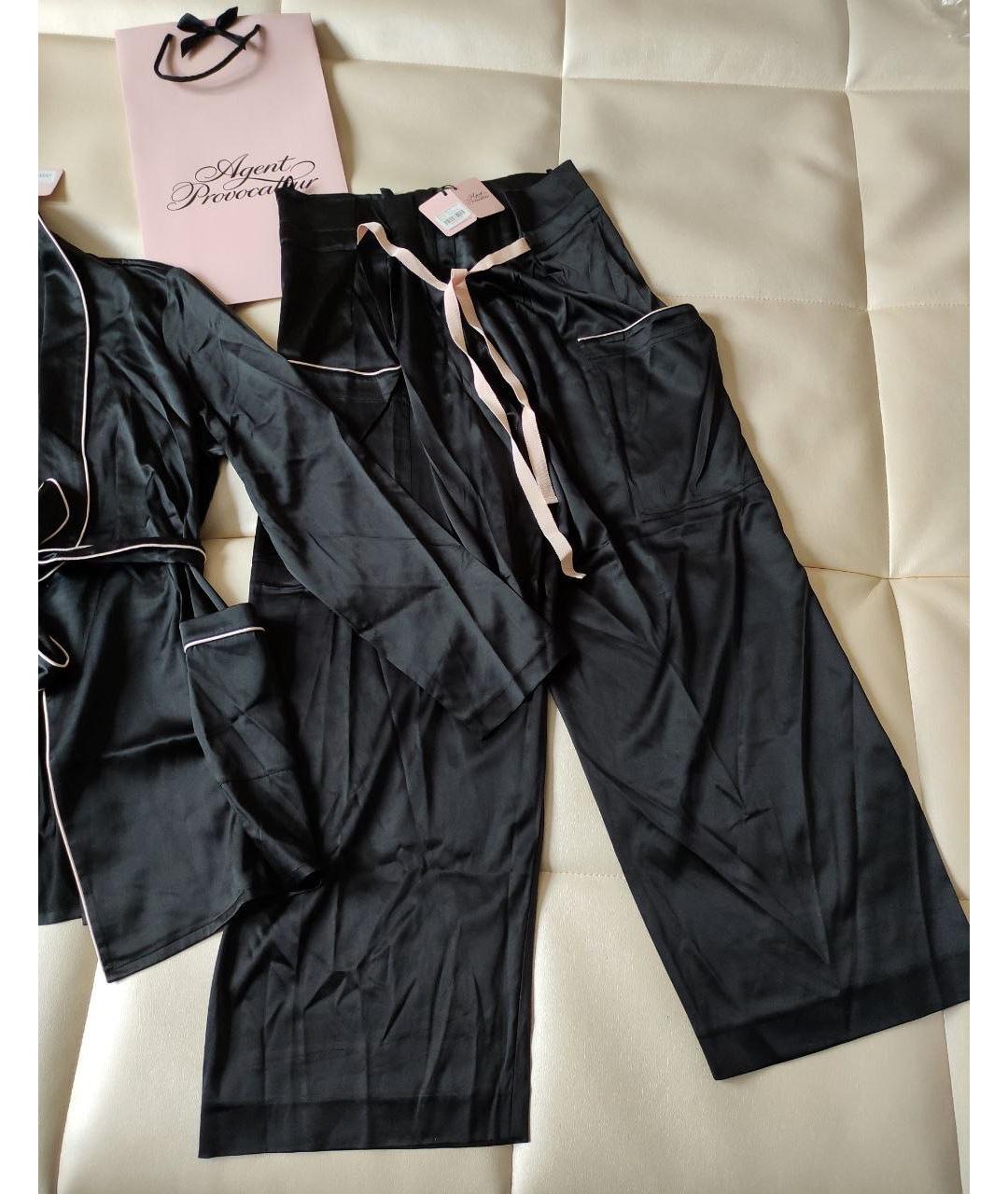 AGENT PROVOCATEUR Черная шелковая пижама, фото 7