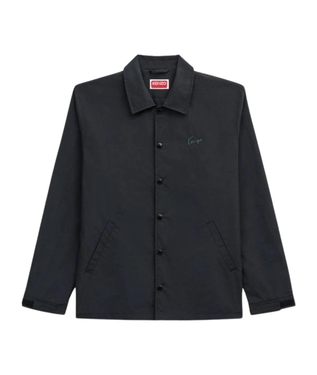 KENZO Черная хлопковая куртка, фото 1