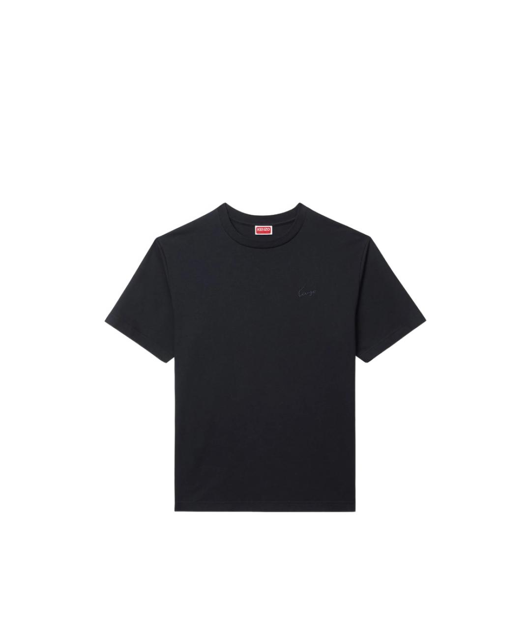 KENZO Черная хлопковая футболка, фото 7