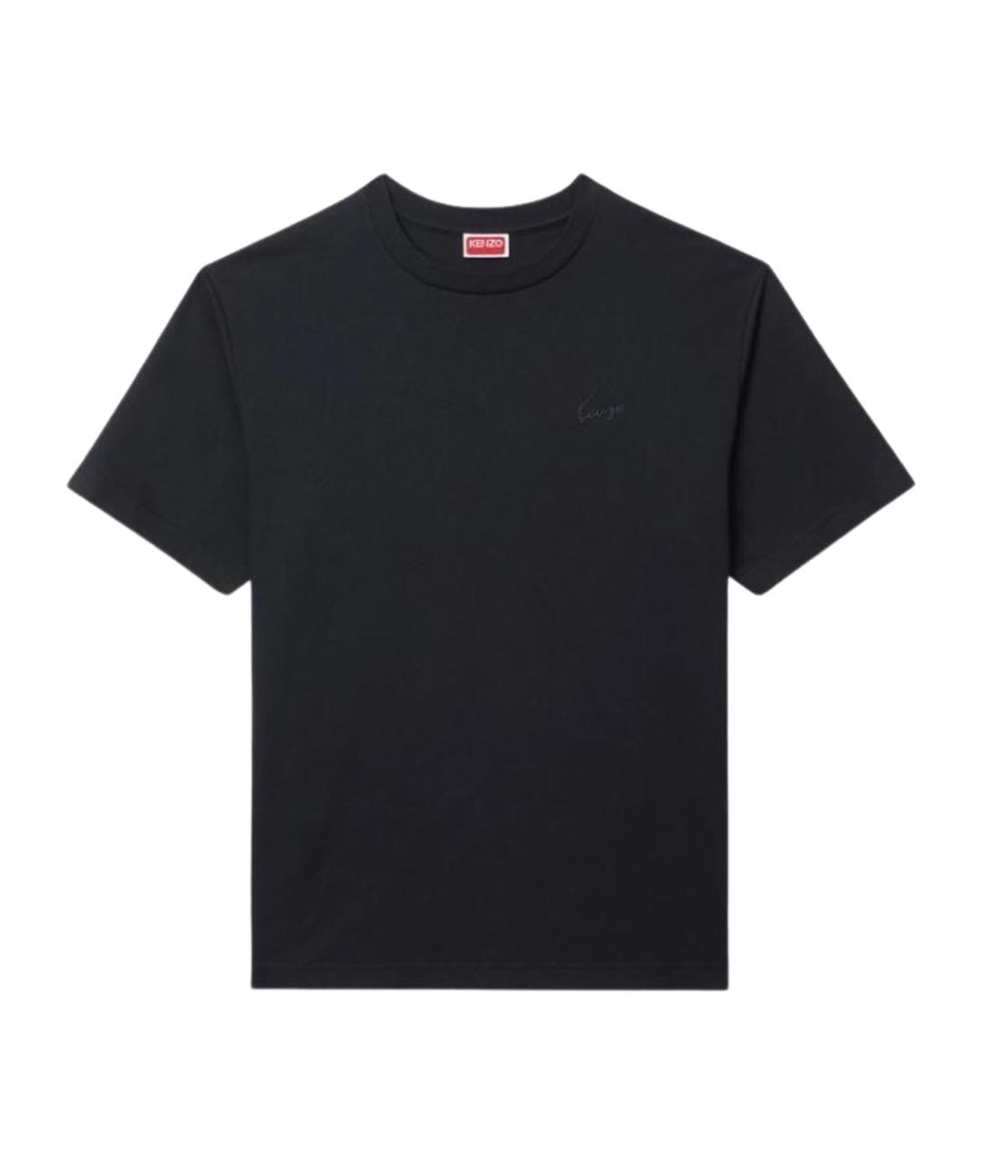 KENZO Черная хлопковая футболка, фото 1
