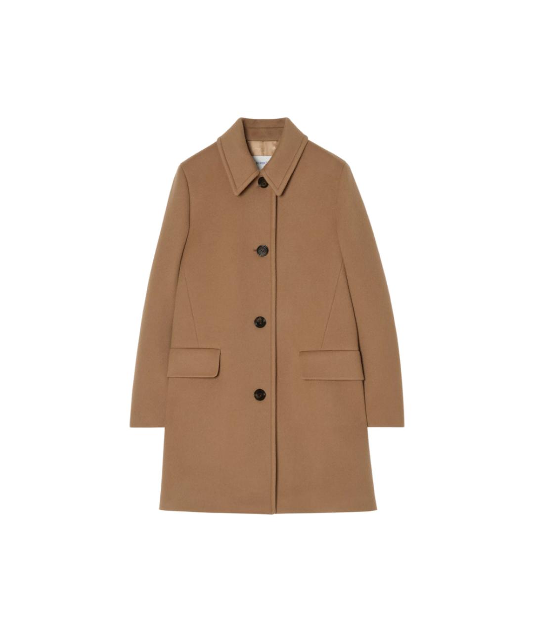 BURBERRY Коричневое шерстяное пальто, фото 5