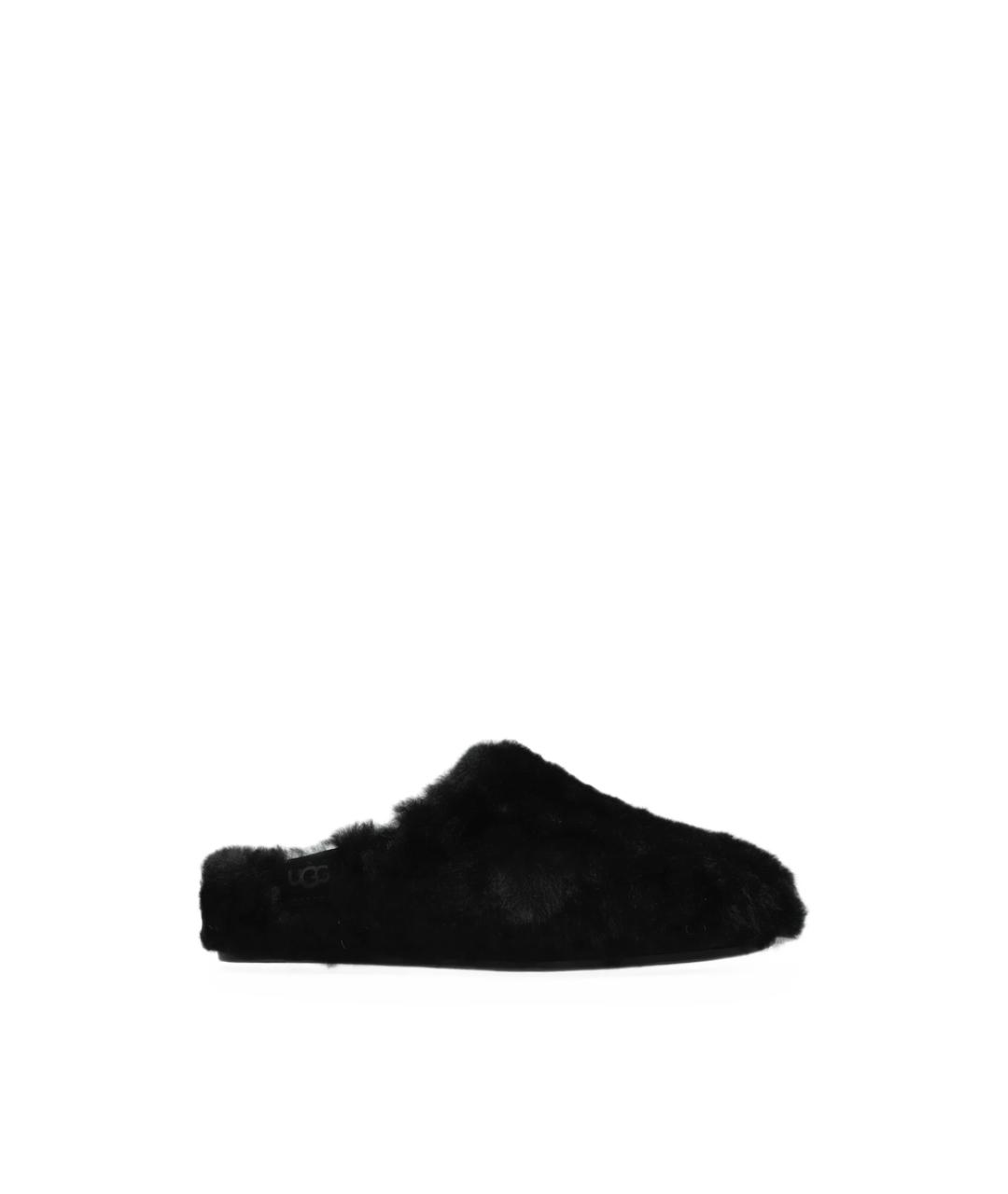 UGG Черные кожаные сабо, фото 7