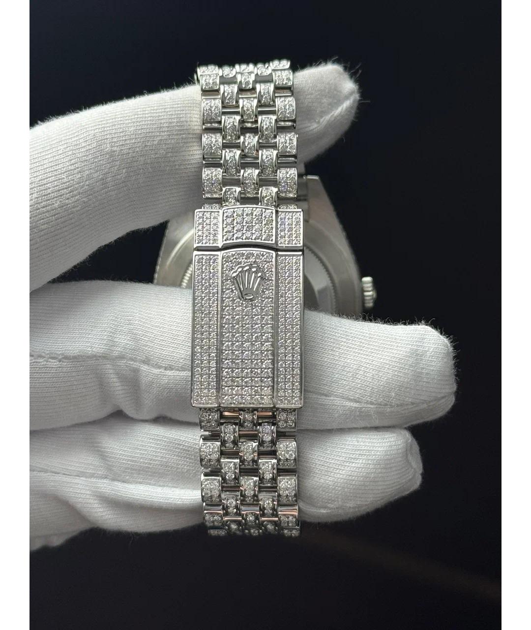 ROLEX Белые металлические часы, фото 6