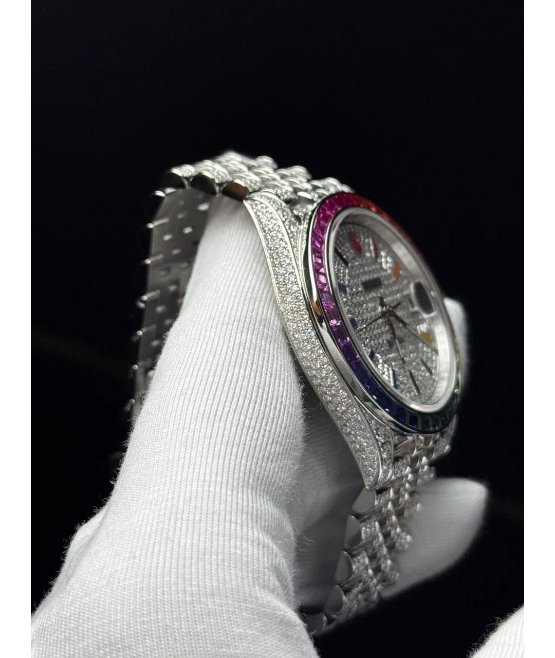 ROLEX Белые металлические часы, фото 4