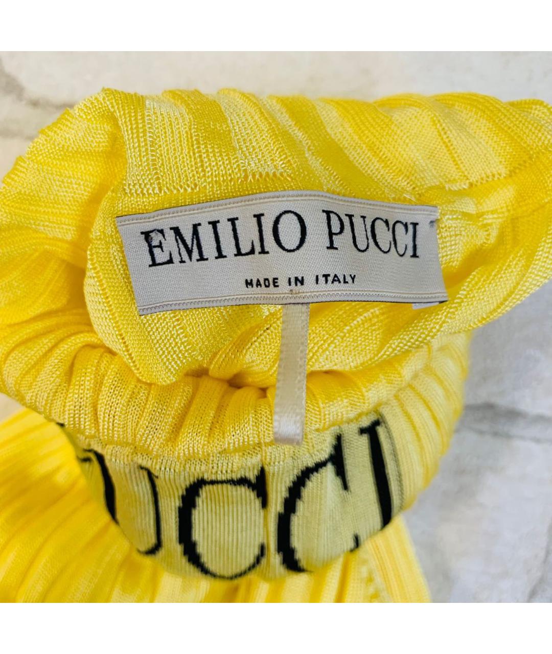 EMILIO PUCCI Желтая вискозная водолазка, фото 3