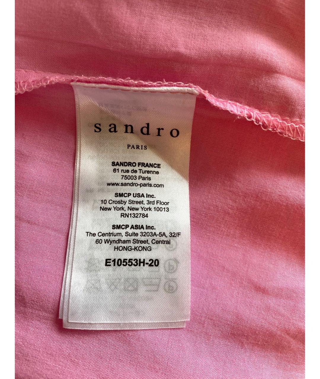 SANDRO Розовая вискозная рубашка, фото 4