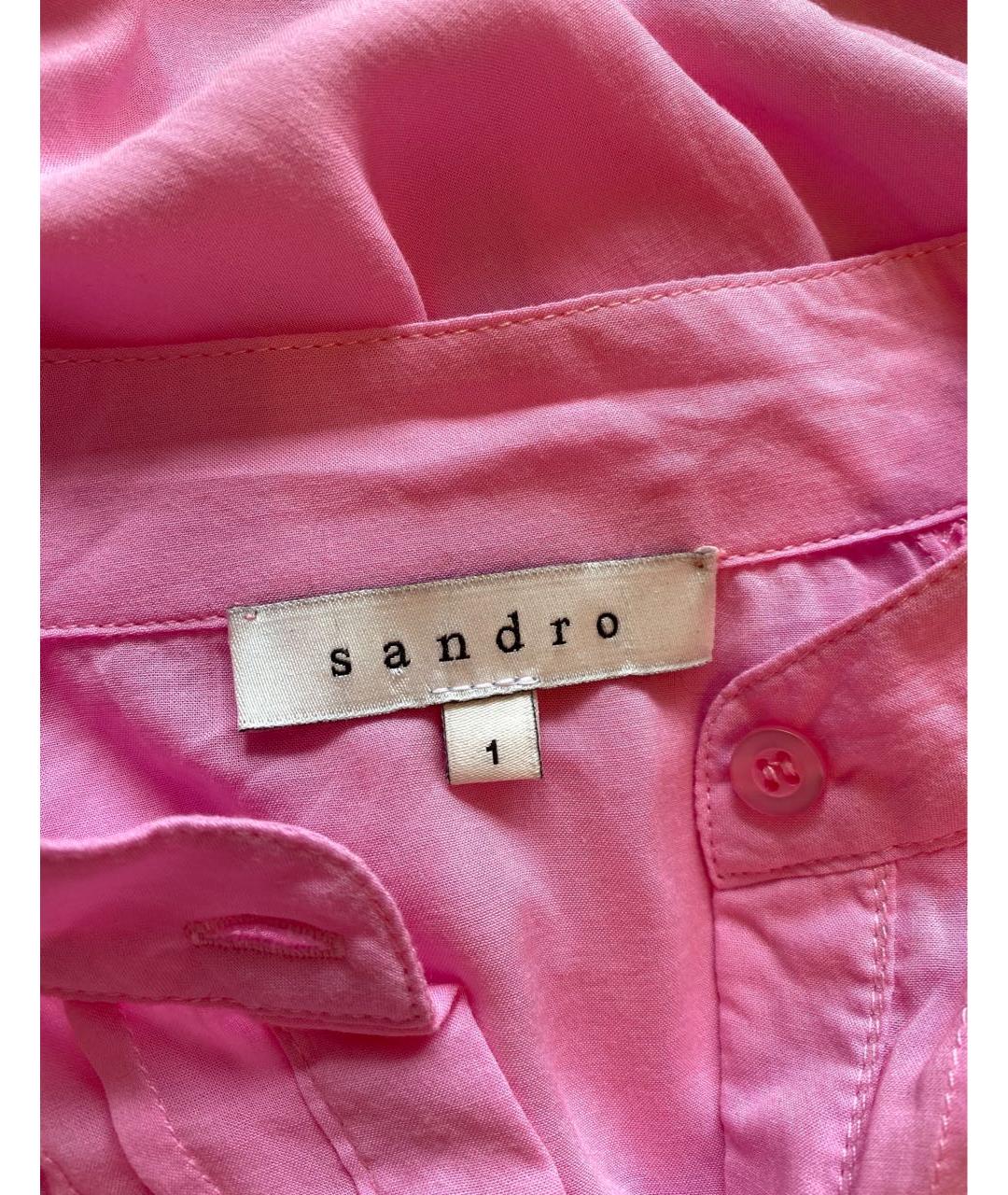SANDRO Розовая вискозная рубашка, фото 3