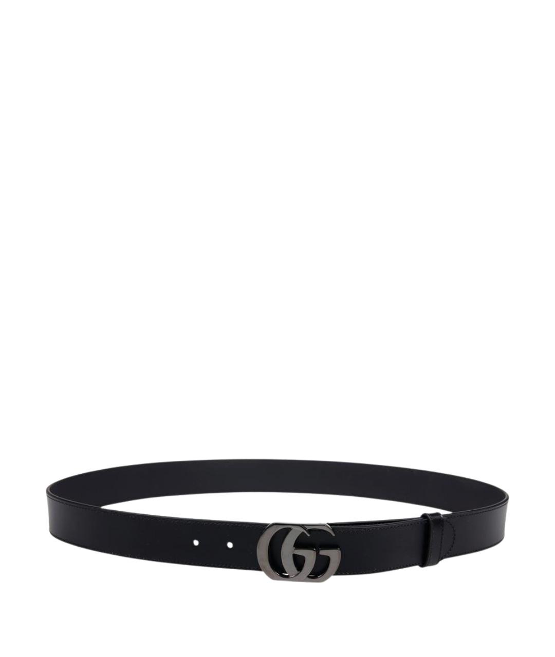 GUCCI Черный кожаный ремень, фото 1
