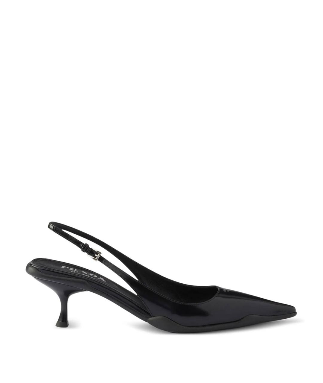 PRADA Черные кожаные туфли, фото 4