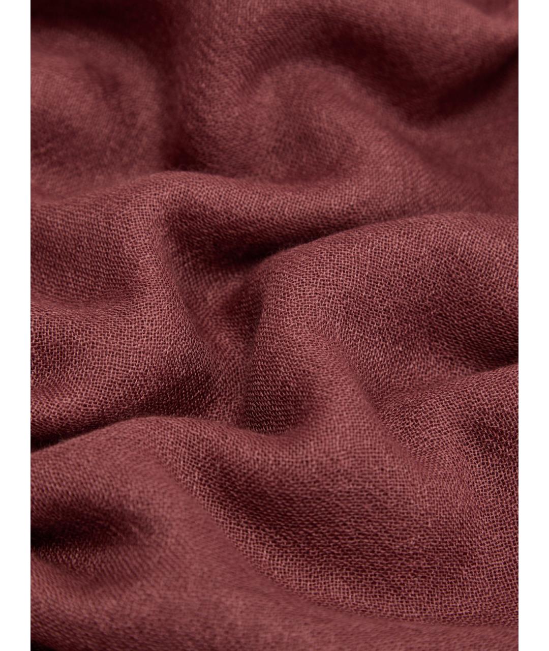 BRUNELLO CUCINELLI Бордовый кашемировый шарф, фото 2