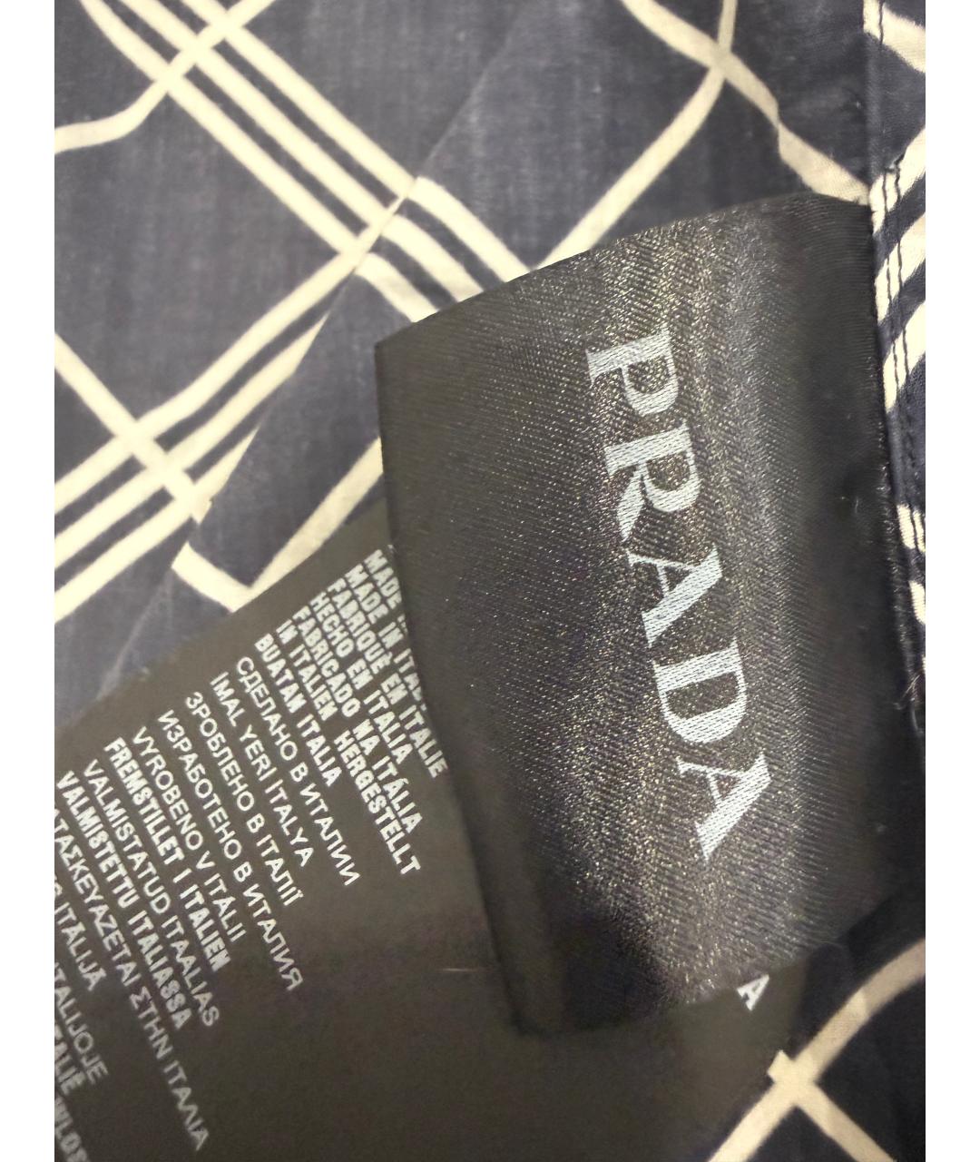 PRADA Синяя хлопковая кэжуал рубашка, фото 4