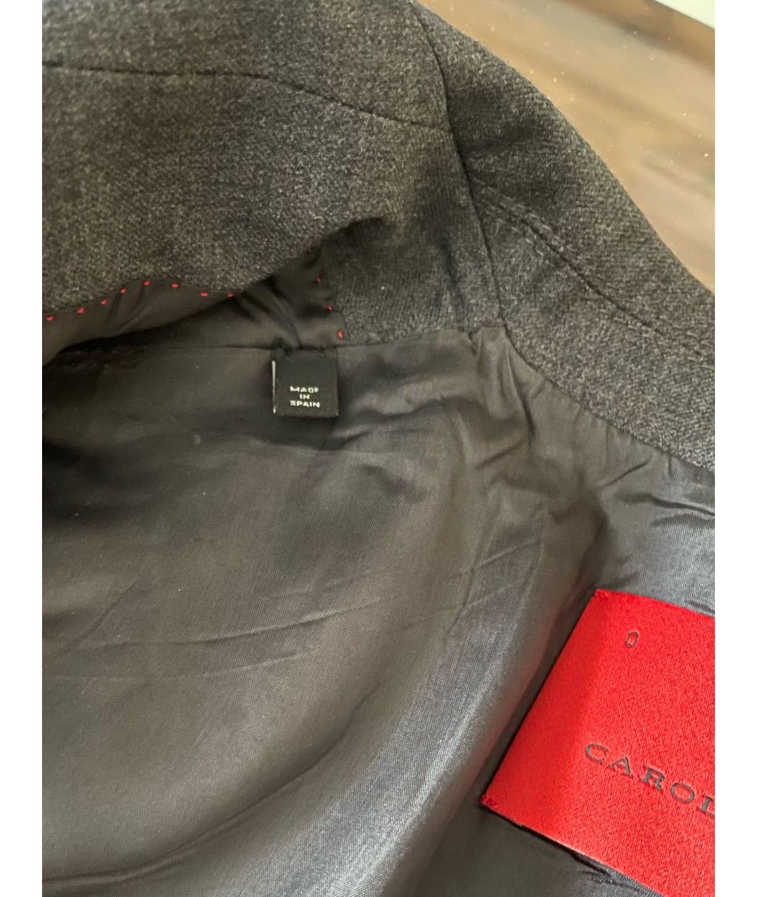 CH CAROLINA HERRERA Серый шерстяной жакет/пиджак, фото 4