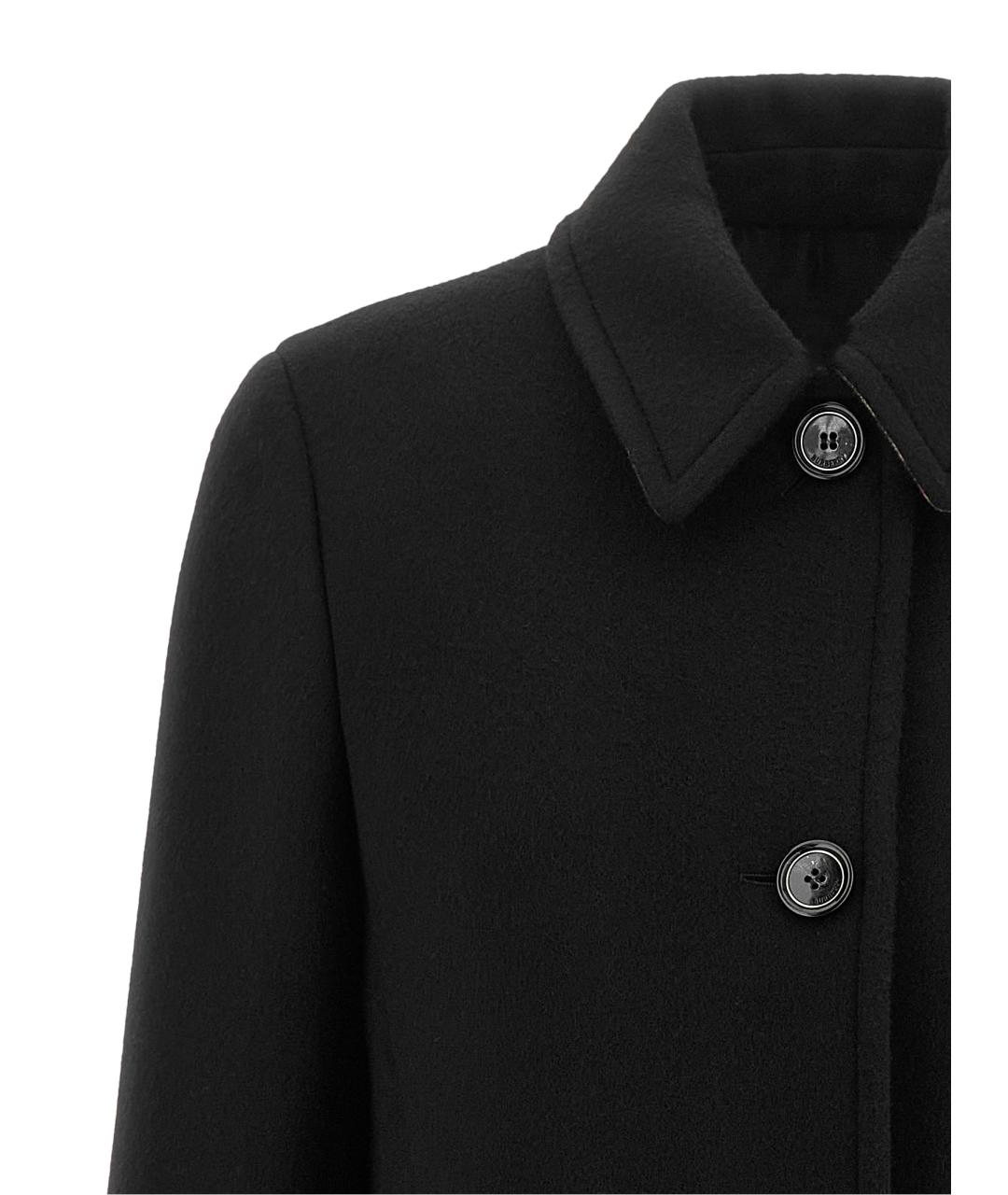 BURBERRY Черное шерстяное пальто, фото 3