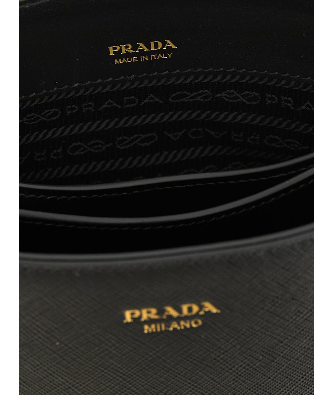 PRADA Черная кожаная сумка тоут, фото 4