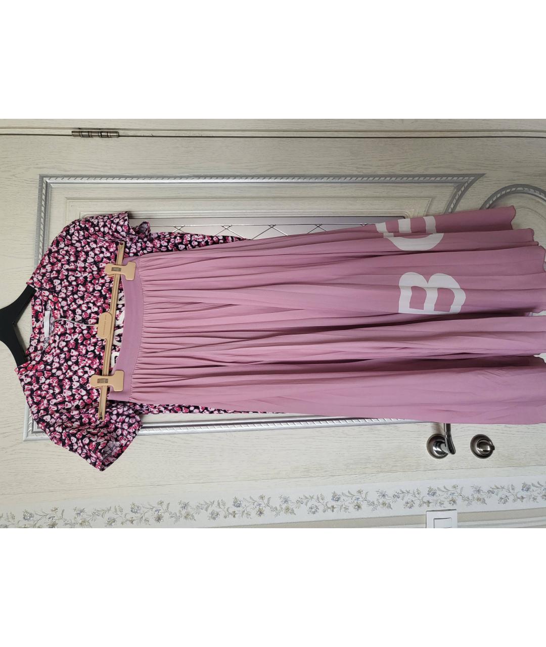 HUGO BOSS Розовый хлопко-эластановый костюм с юбками, фото 3