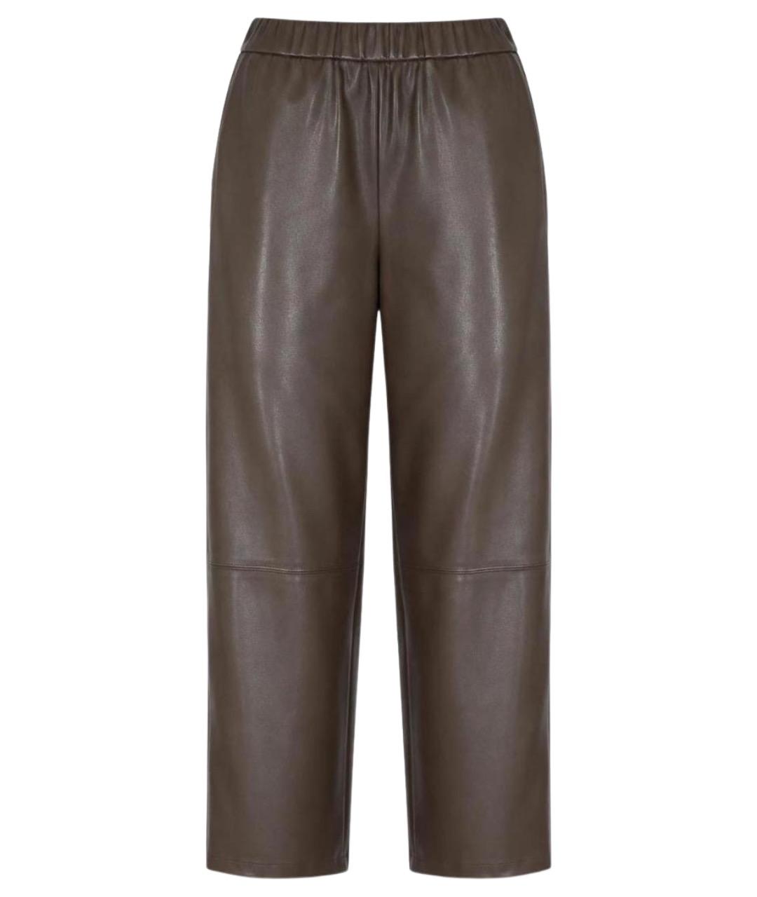 MAX MARA Коричневые прямые брюки, фото 1