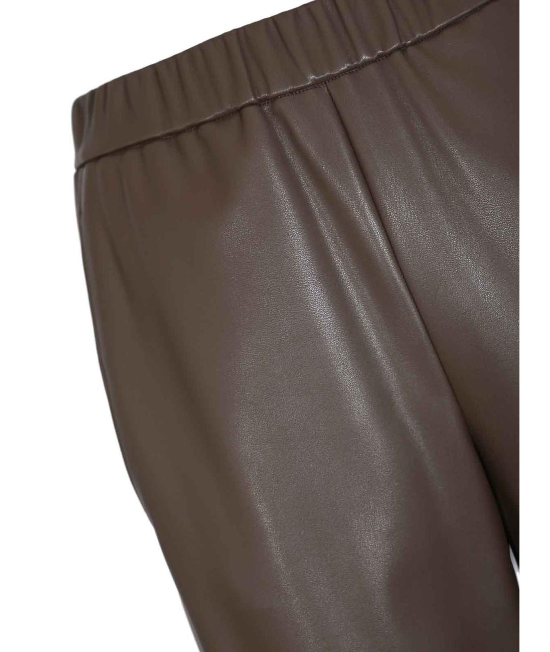 MAX MARA Коричневые прямые брюки, фото 3