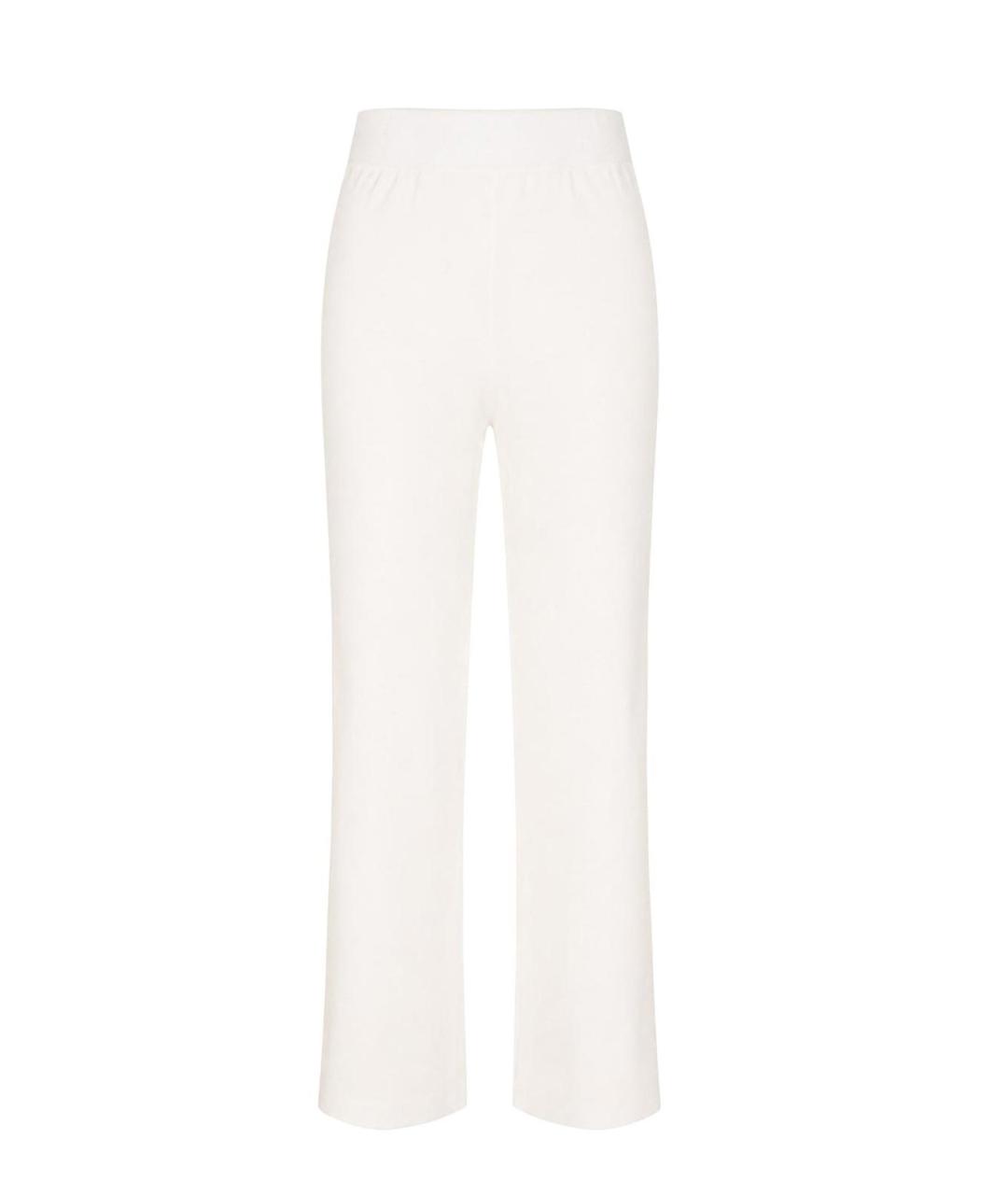 MAX MARA Белые вискозные прямые брюки, фото 1