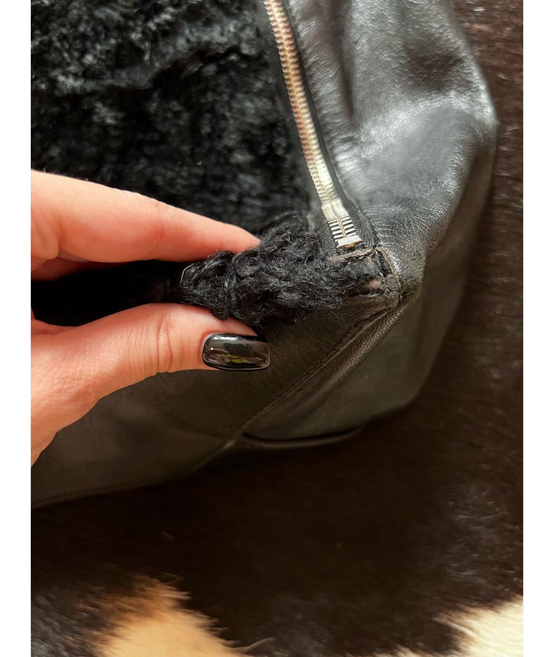 CELINE PRE-OWNED Черная меховая сумка тоут, фото 4