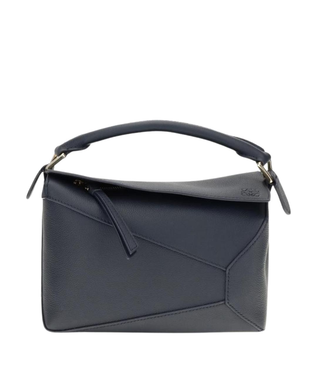 LOEWE Темно-синяя кожаная сумка через плечо, фото 1