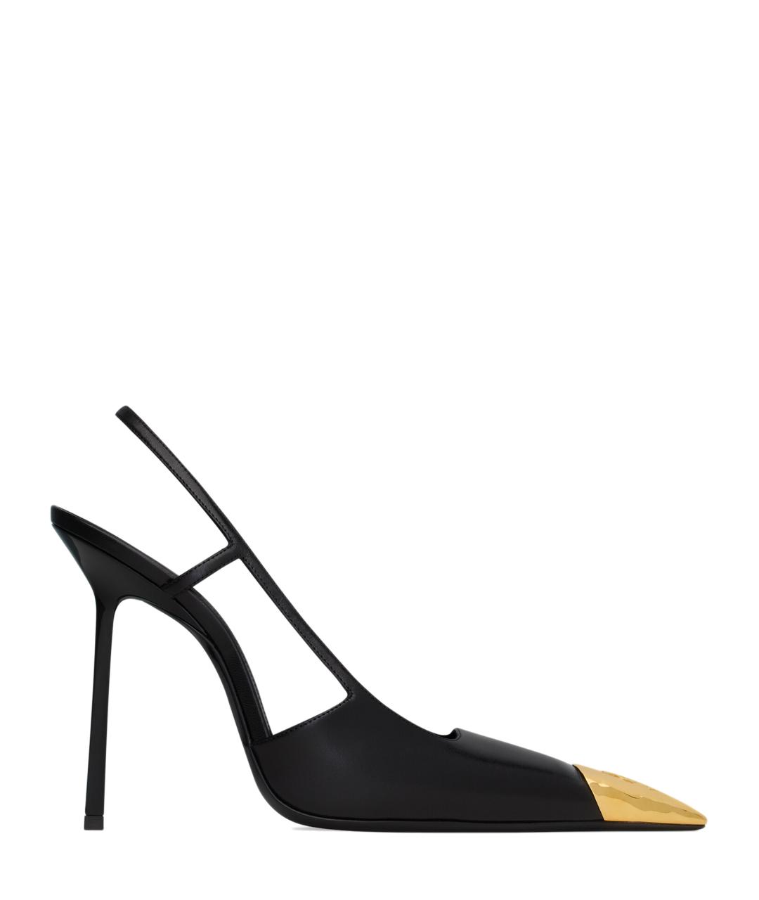 SAINT LAURENT Черные кожаные туфли, фото 6