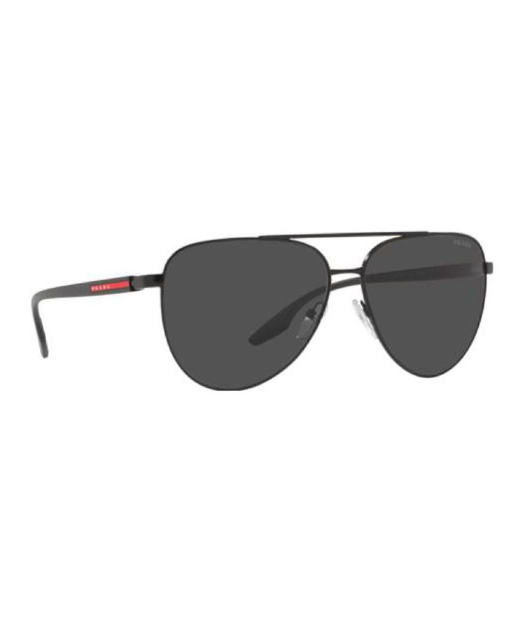 PRADA Черные пластиковые солнцезащитные очки, фото 2