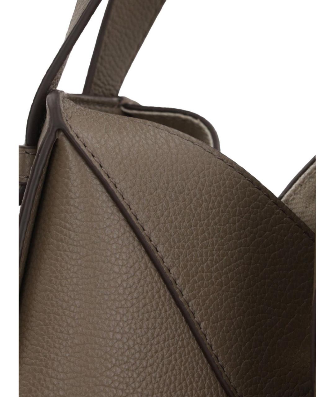 LOEWE Бежевая кожаная сумка тоут, фото 2
