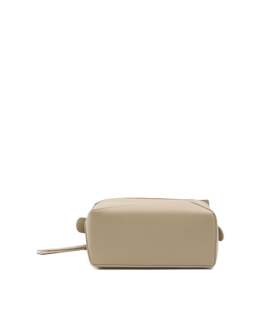LOEWE Бежевая кожаная сумка через плечо, фото 3