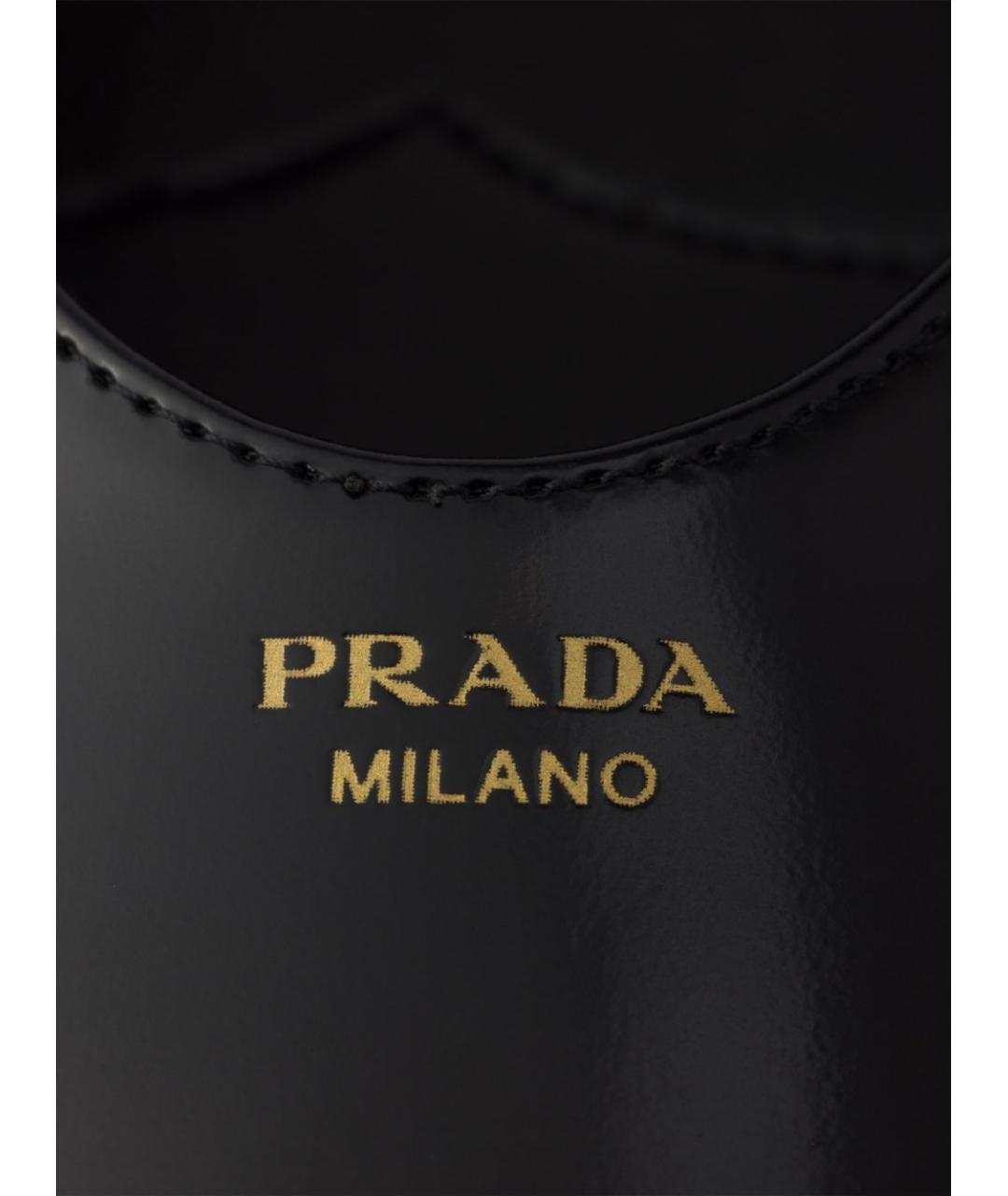 PRADA Черные кожаные балетки, фото 4