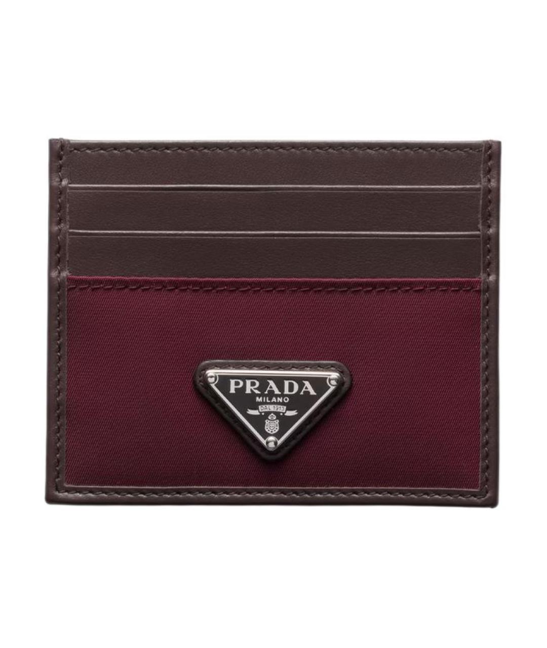 PRADA Бордовый кардхолдер, фото 1