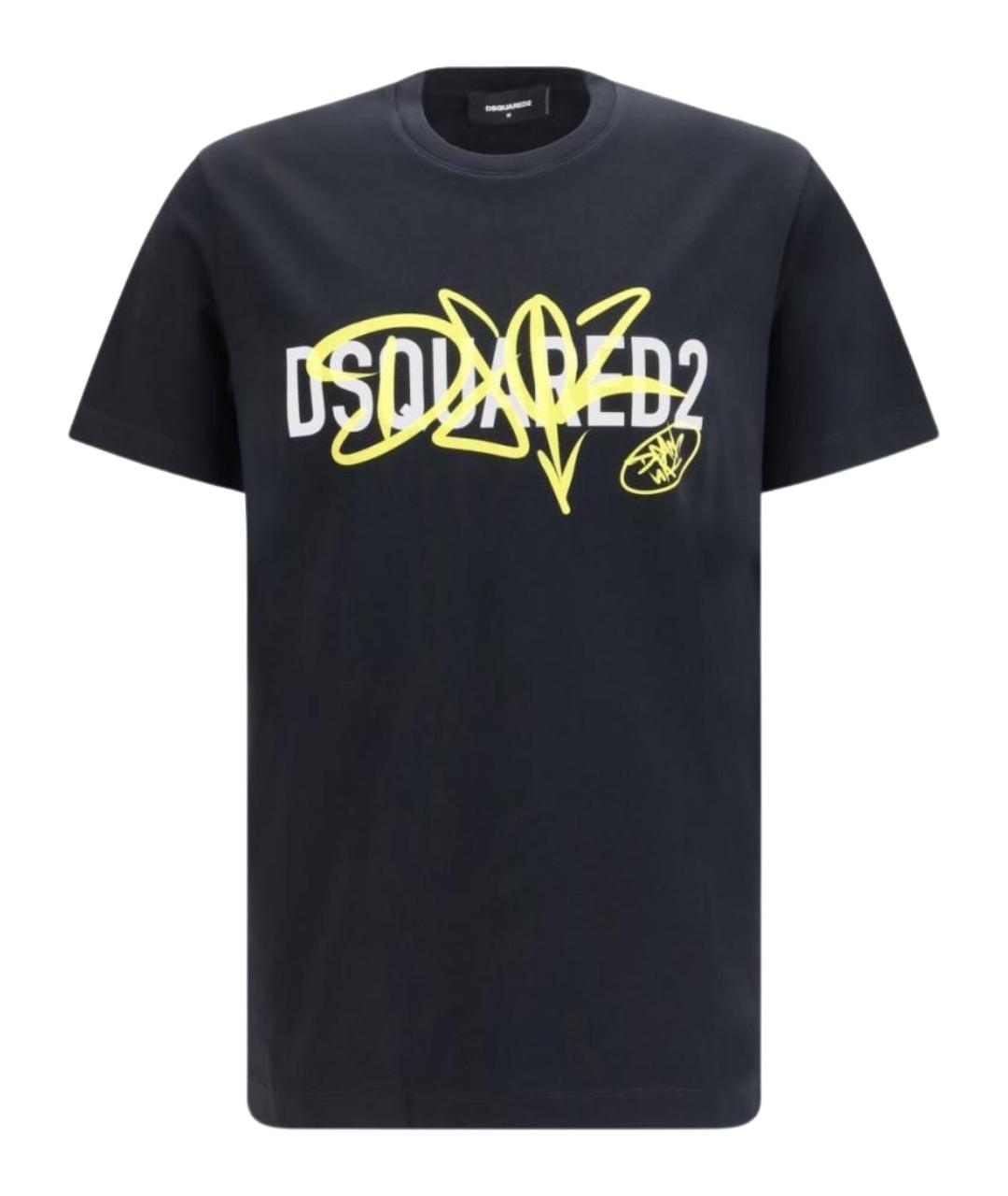 DSQUARED2 Черная хлопковая футболка, фото 1