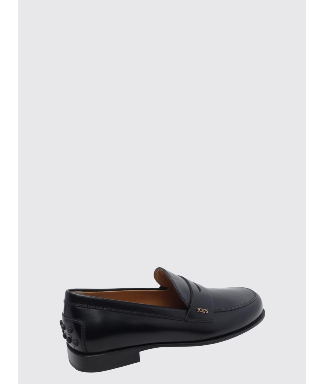 TOD'S Черные кожаные лоферы, фото 3