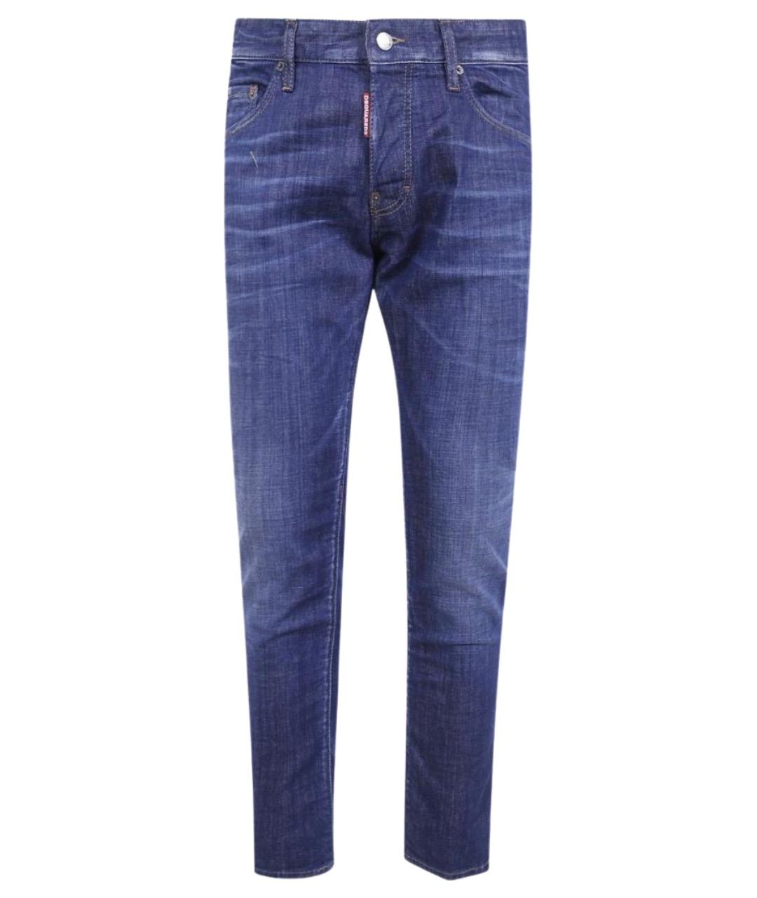 DSQUARED2 Синие хлопковые прямые джинсы, фото 1