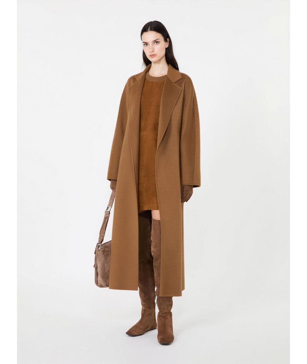 MAX MARA Коричневое кашемировое пальто, фото 2