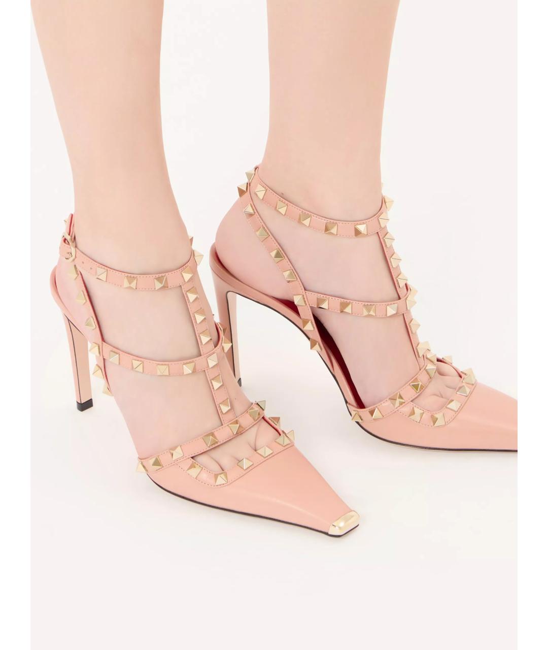 VALENTINO Розовые кожаные туфли, фото 2