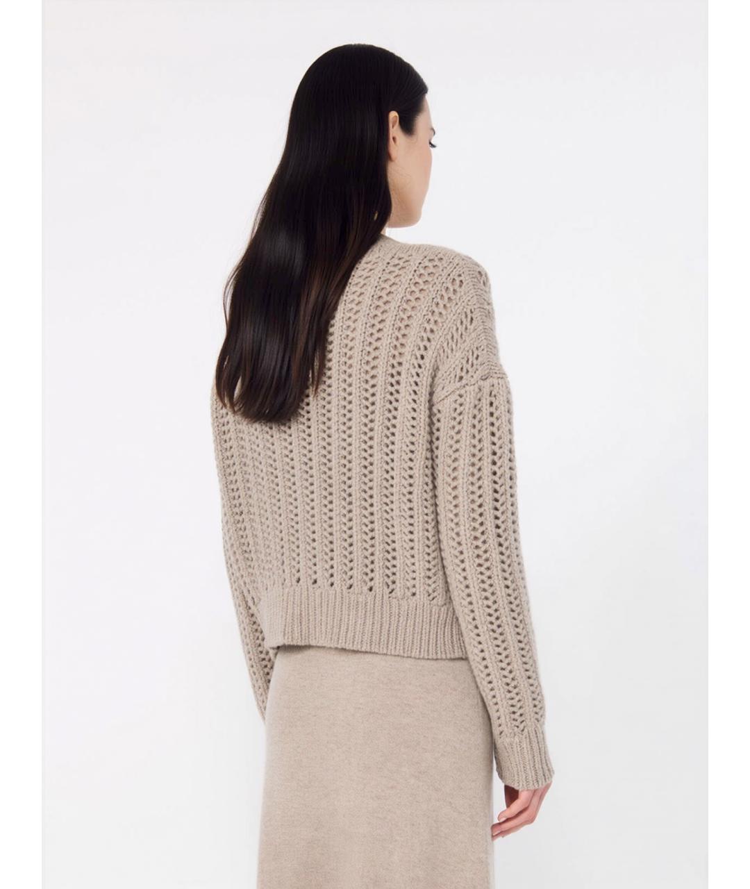MAX MARA Бежевый кашемировый кардиган, фото 4