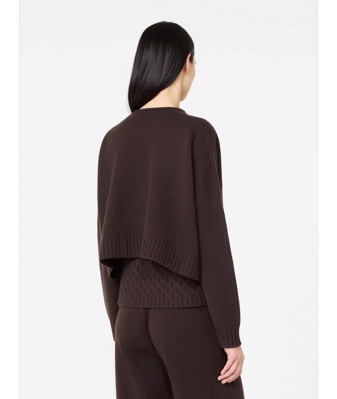 MAX MARA Коричневый шерстяной кардиган, фото 3