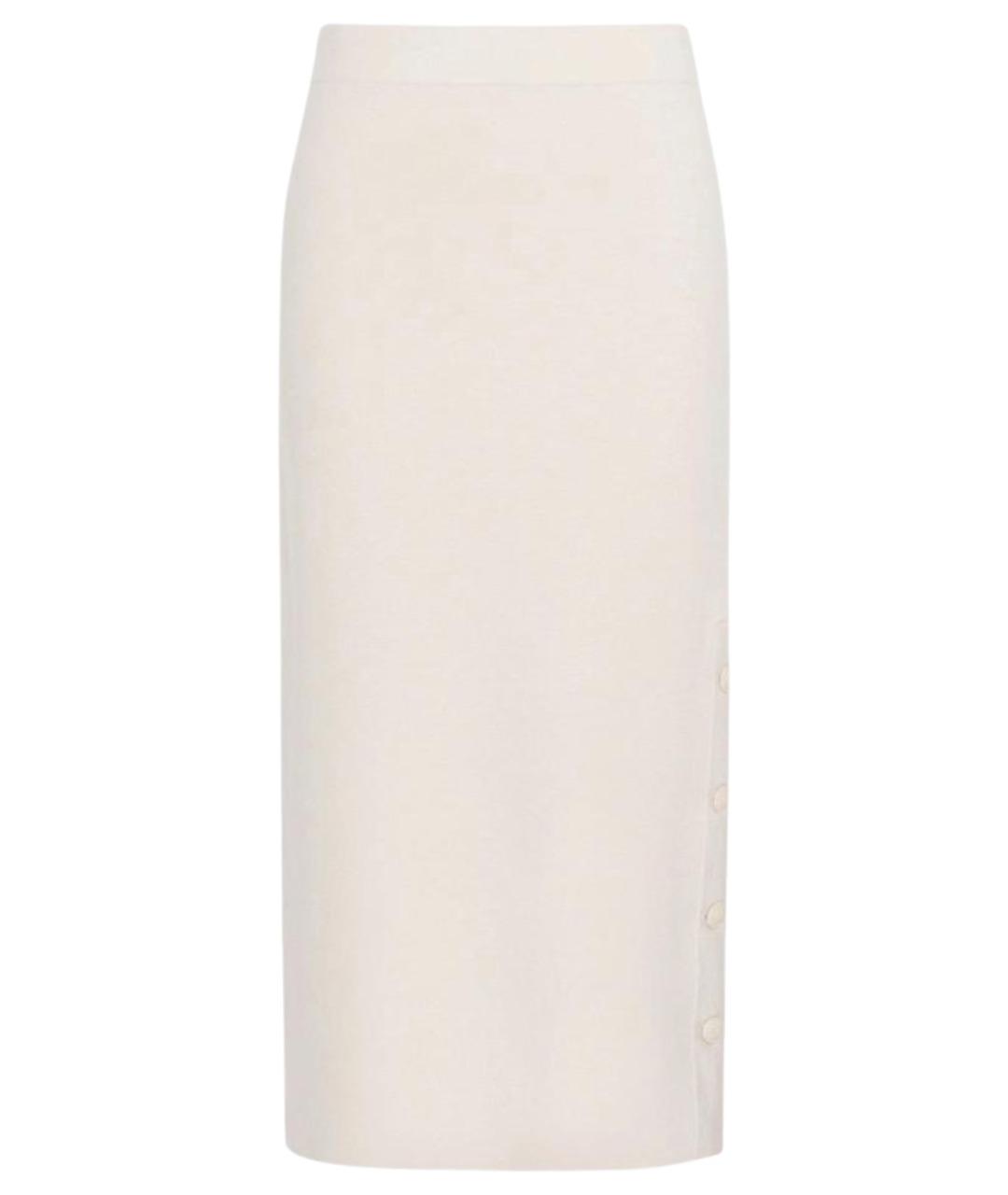 MAX MARA Бежевая шерстяная юбка миди, фото 1