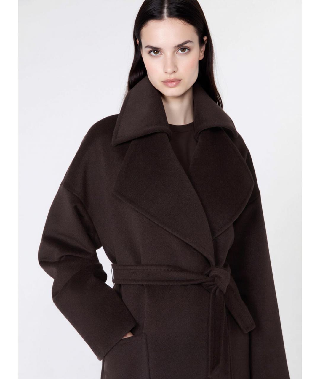 MAX MARA Коричневое шерстяное пальто, фото 5
